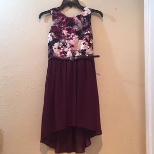 Purple floral dress